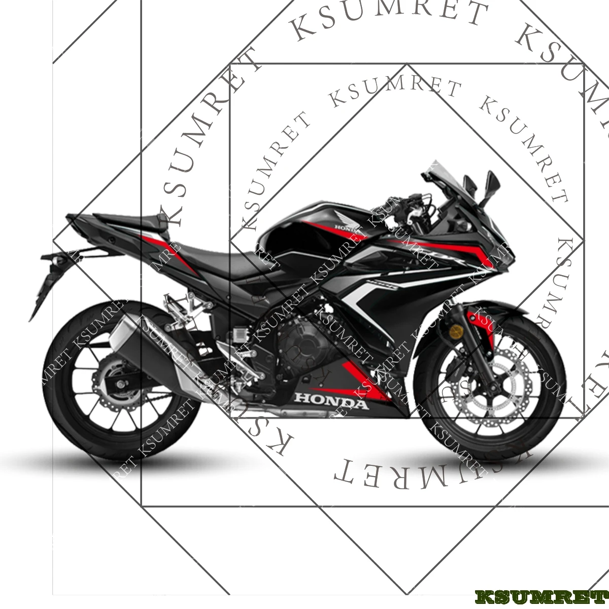 لهوندا CBR400R دراجة نارية ملصق شعار خزان الوقود ملصقات الشارات #1