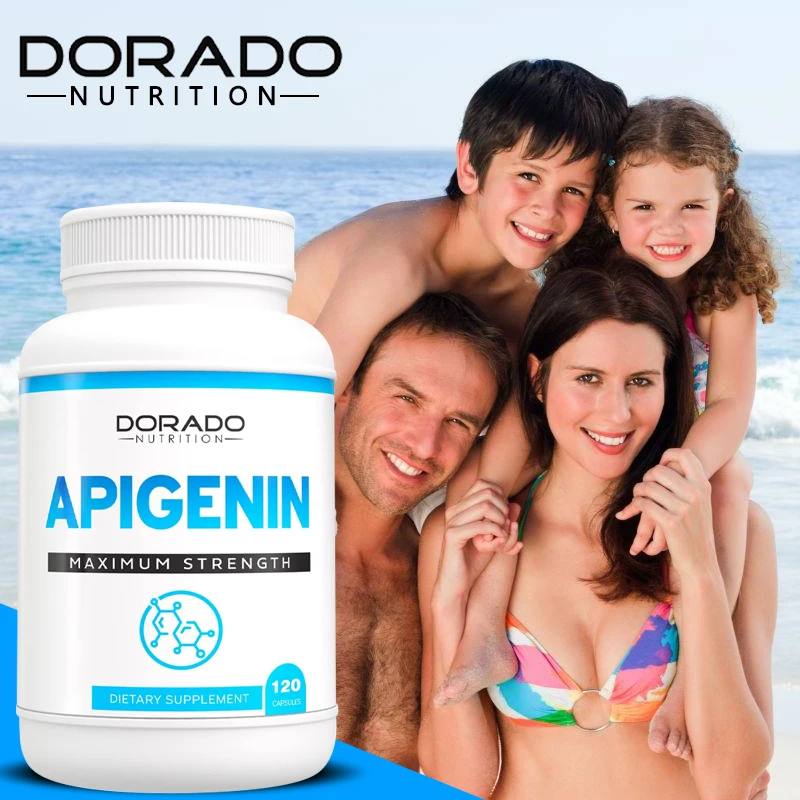 Apigenin Capsules - 50mg Each (Potent Bioflavonoid Found In Chamomile Tea, Made and Tested In The USA