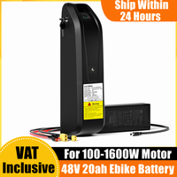 EU Stock Hailong Electric Bike Battery 48V 20ah 21700 Cell Downtube Battery With 35A BMS For 100W-1600W Motor Electric Bicycle