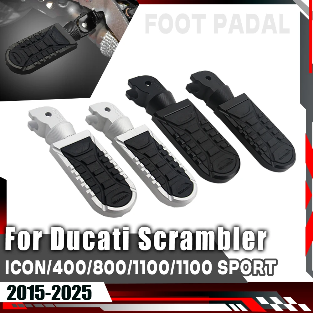 

Подножки для мотоцикла, подножки для DUCATI Scrambler Icon Dark Full Throttle 400 800 1100 Sport Pro 2014-2025, передние подножки, подставка
