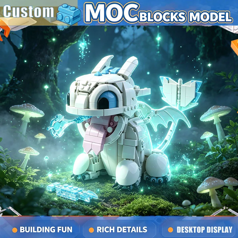 783Pcs Creative MOC Dragon Building Blocks, Compatible Small Particle Bricks, DIY Assembly Toy for Teens Adults Home Decoration