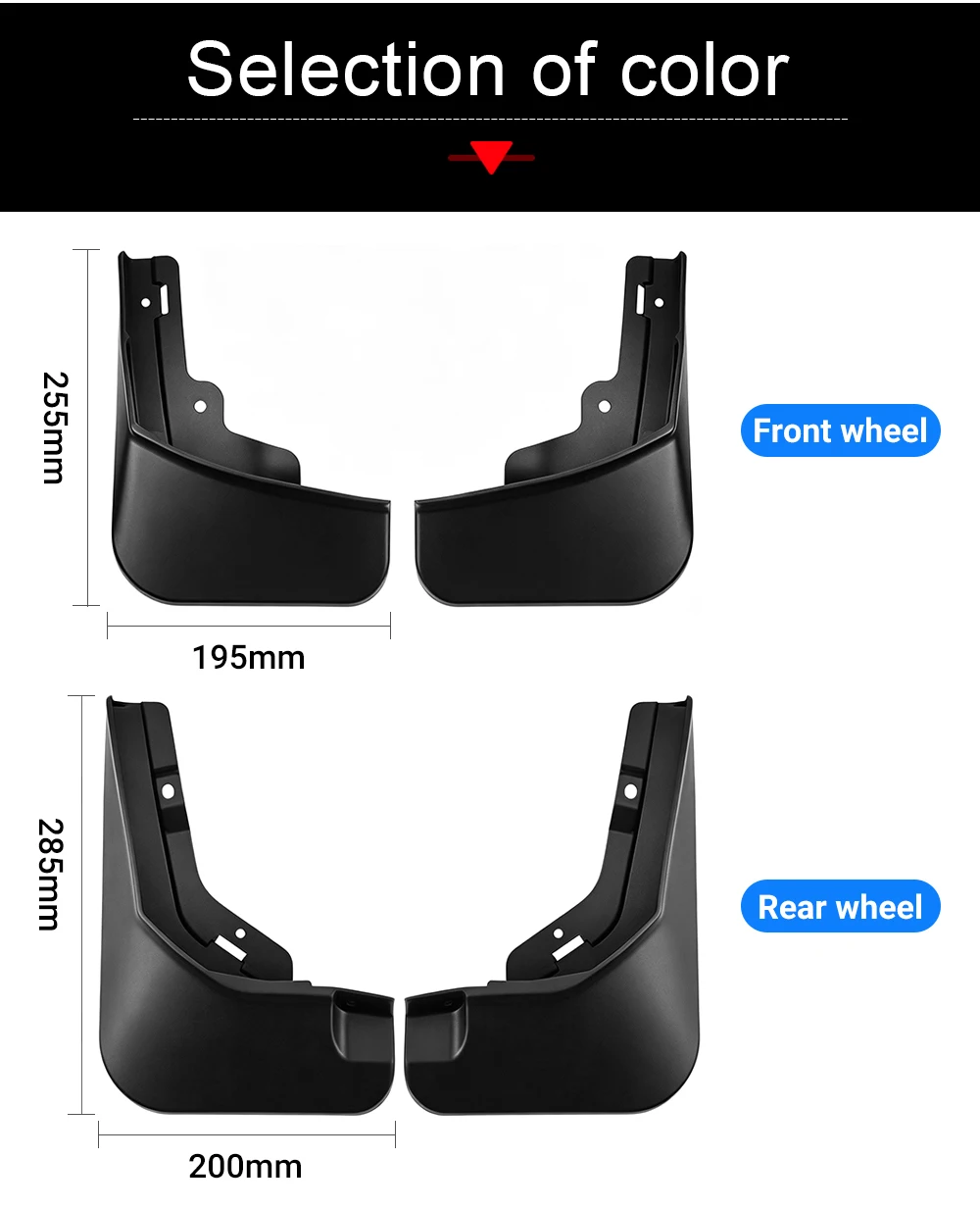ABS Auto-Schmutzfänger Kotflügel Spritzschutz Schmutzschutzblenden für Xpeng G6 2023 2024 2025 2026 Exterieur-Schutz Zubehör – Detail 3
