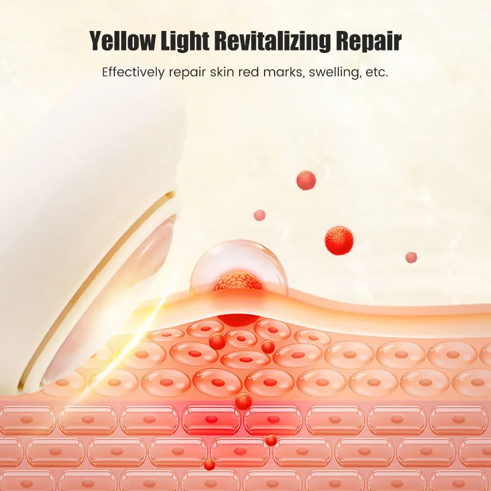 Photon Beauty Instrument Beauty Apparatus Red Blue Yellow Light Vibration Massage Device Essence Import Hydrating and Skin Rejuv