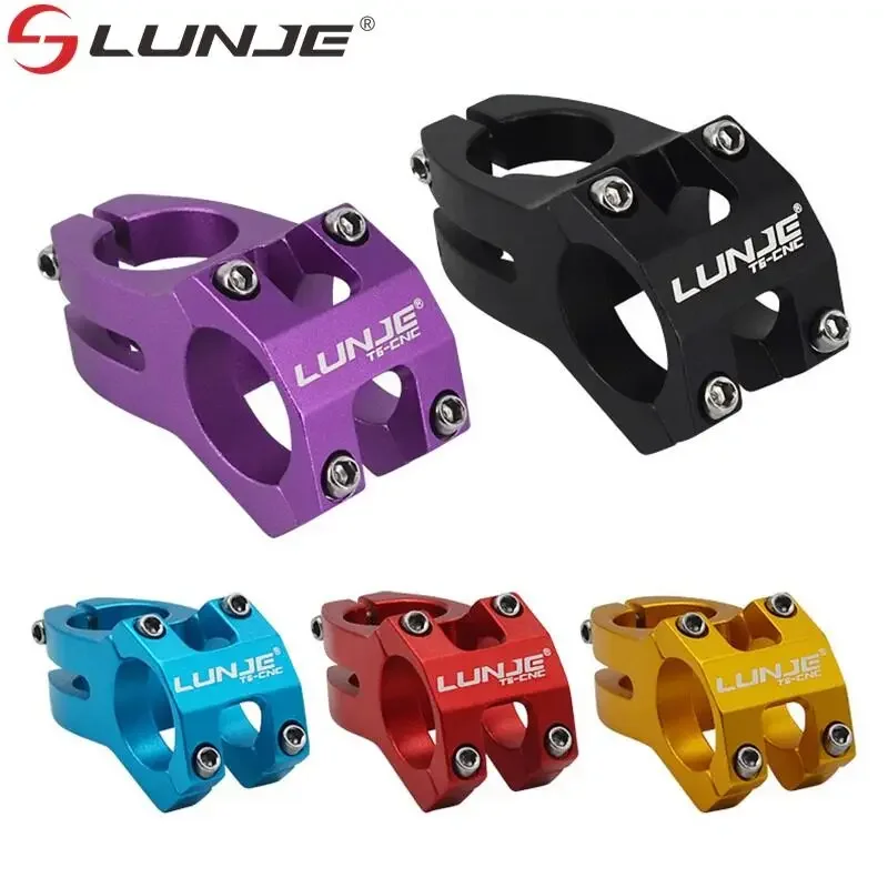 

LUNJE MTB Stem 31.8x45mm High-strength Short Handlebar Stem Aluminum Alloy Bicycle Bridge Racing Downhill Road Bike Stem