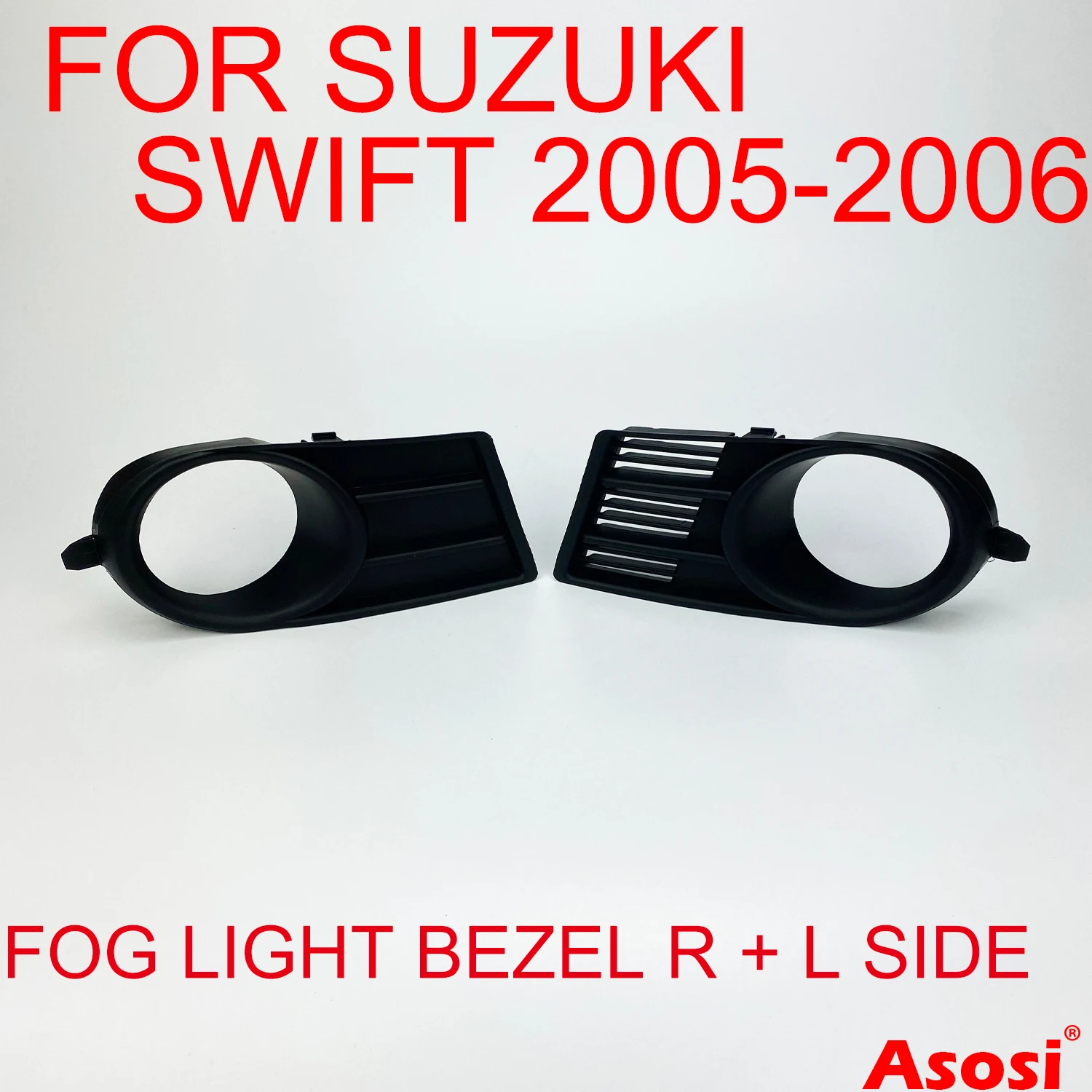 

Front Bumper Fog Light Bezel Frame Cover Trim For Suzuki Swift 2005 - 2006 Right + Left Side Direct Replacement