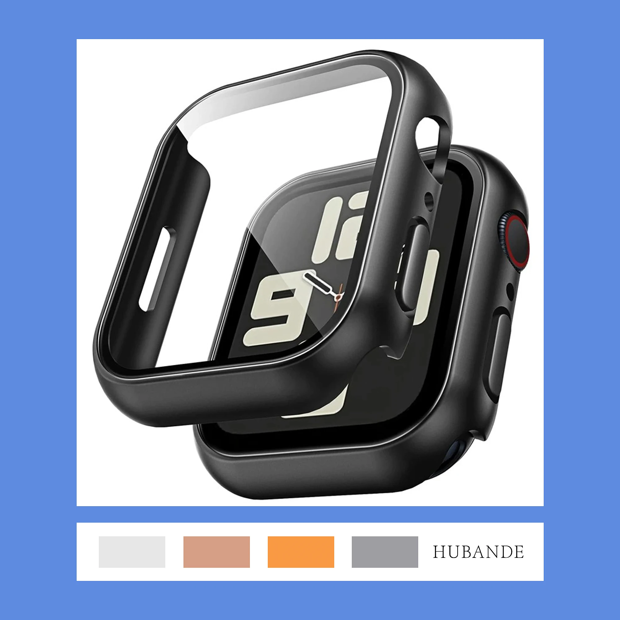 Glas + Abdeckung für Apple Watch Gehäuse Ultra 9 8 7 6 SE 5 Zubehör Displayschutzfolie iWatch Serie 44 mm 40 mm 41 mm 45 mm 49 mm 42 mm 38 mm