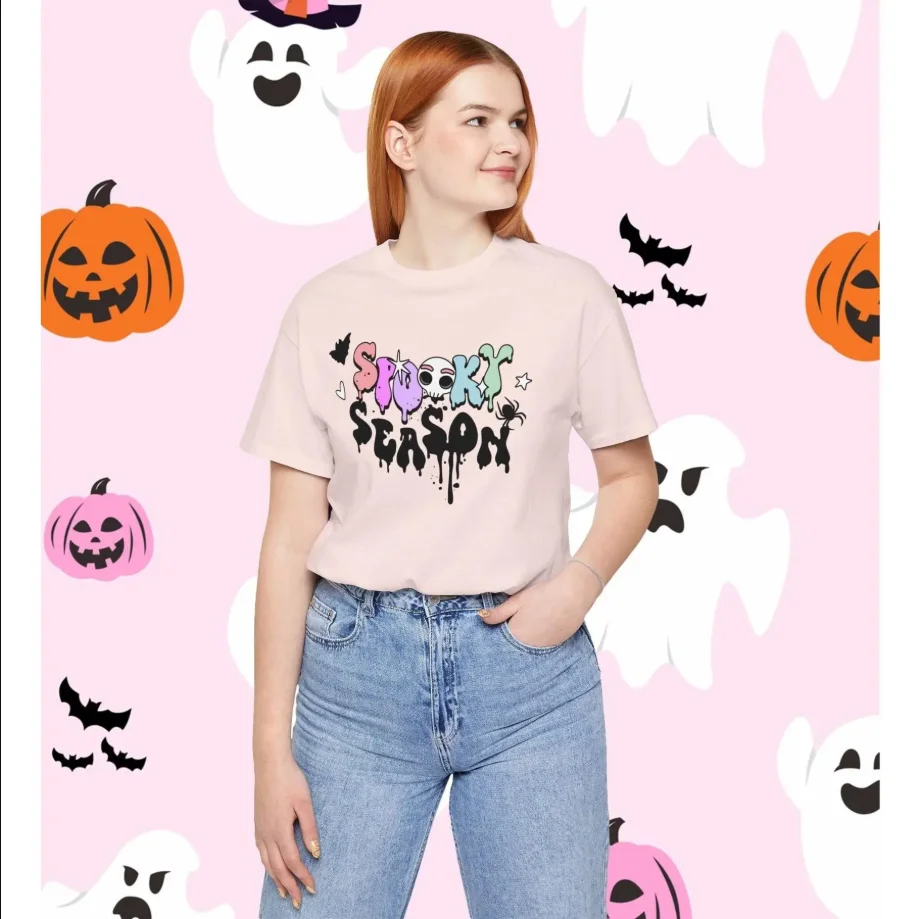 

Spooky Season Halloween T Shirt Pink Funny Pinky Vibes Cute
