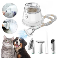 YISORA P20S 5-in-1 Dog Grooming Vacuum Pet Hair Clipper 1.2L Dust Box Low Noise Dog Cat Pet Hair Trimmer, 10kpa/7kpa/5kpa, 350W