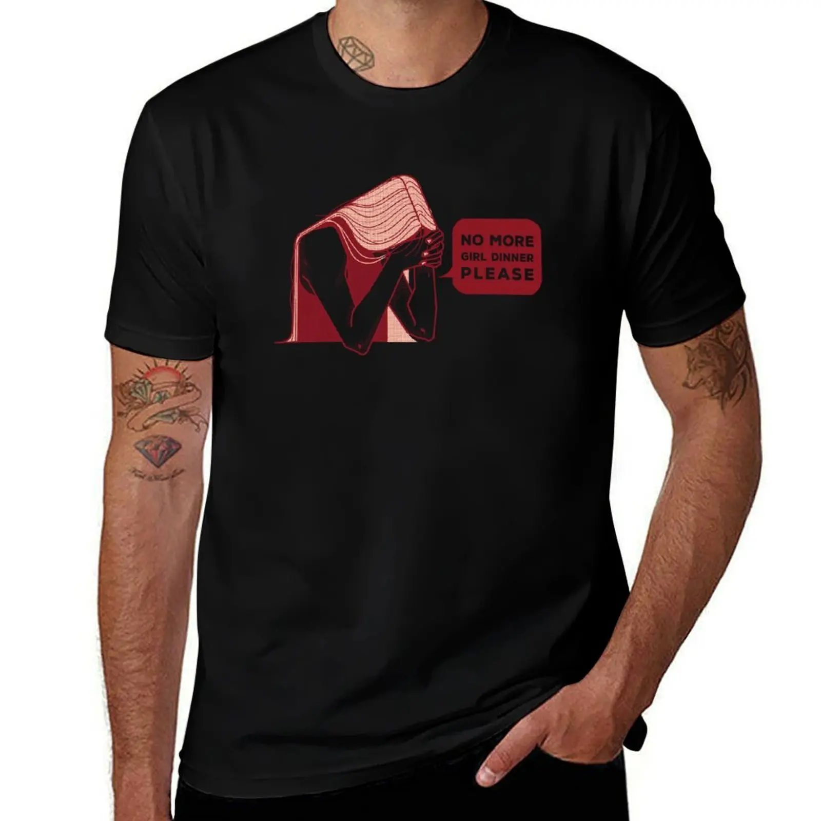 

No more girl dinner T-Shirt customizeds basketball graphic tees affliction shirts big and tall t shirts for men