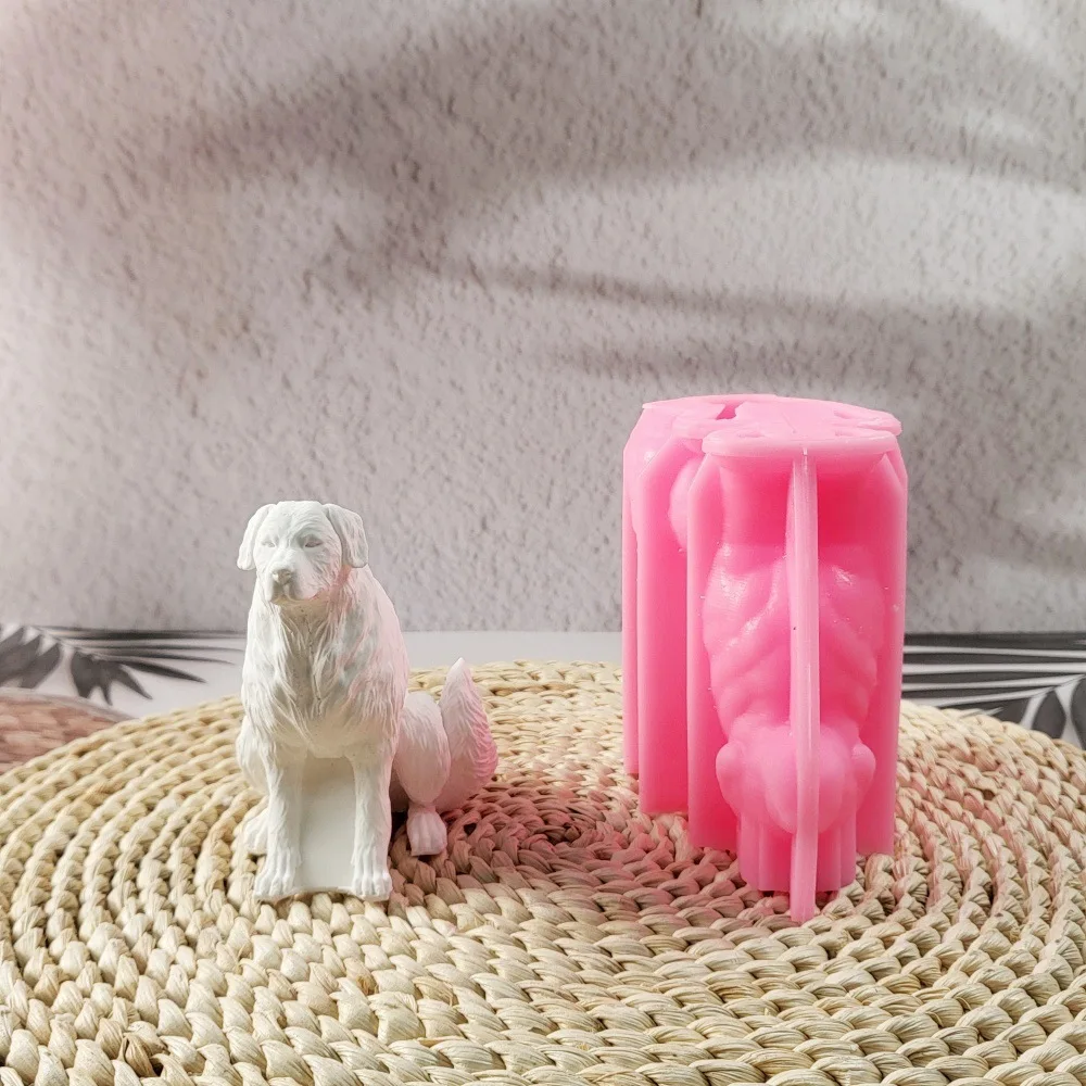 

Золотистый ретривер, гипсовая штукатурка, силиконовые формы, сделай сам, большая собака, щенок, свеча, форма для изготовления ремесленных украшений, эпоксидная смола, цементная форма