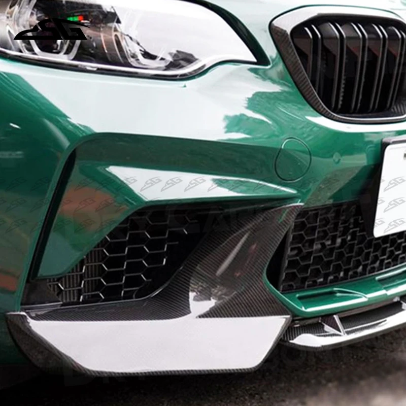 

Карбоновый сплиттер переднего бампера F87, накладки-крылья, спойлеры для BMW M2 серии F87, комплект обвеса для тюнинга кузова