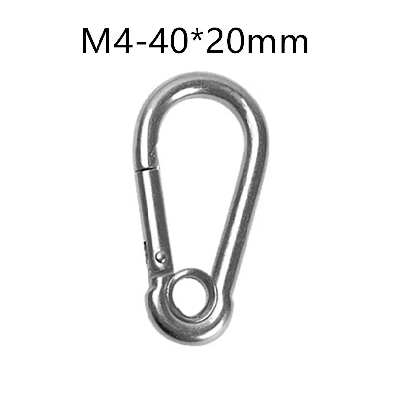 

Caving Spring Hook Equipment M4-M12 Stainless Steel 1pc Buckle Hanging Mountaineering Outdoor Silver Convenient