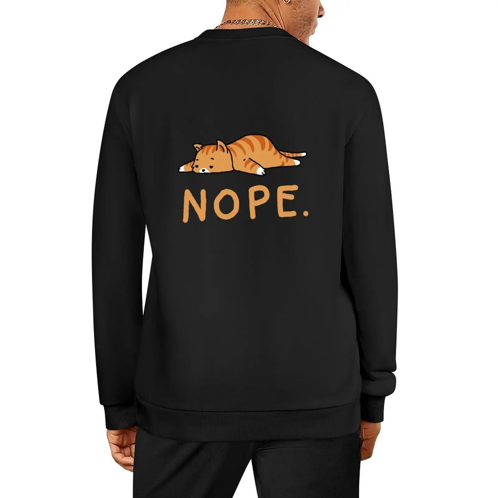 

Nope Lazy Cat Caramel Pullover blouse men's coat autumn new products japanese style sports sweatshirt man