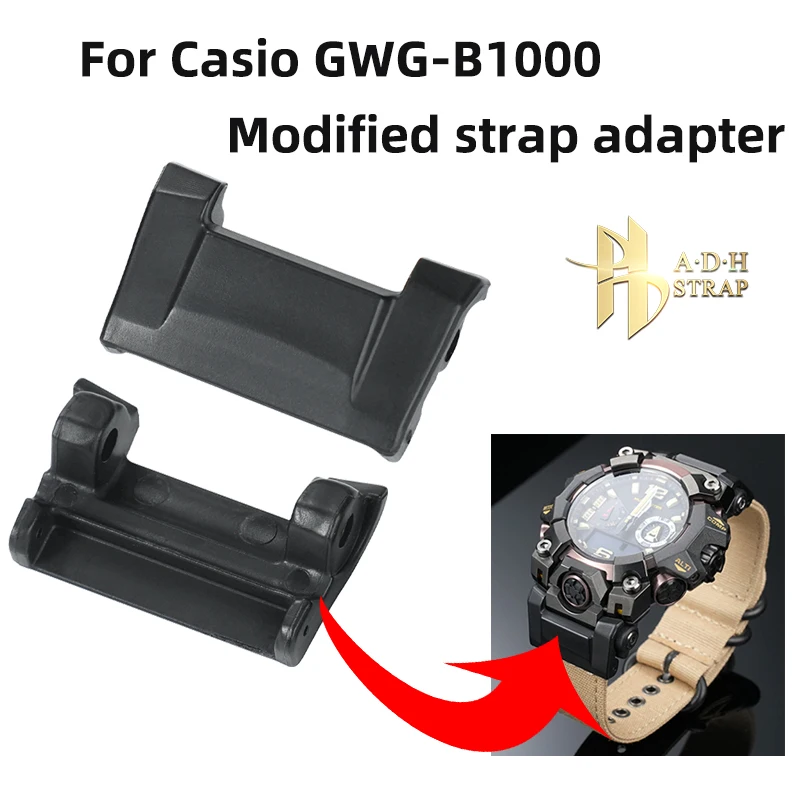 ل كاسيو G-SHOCK Mudmaster GWG-B1000 الجيل الثالث تعديل حزام محول الجلود FKM حزام ساعة اليد موصل البلاستيك
