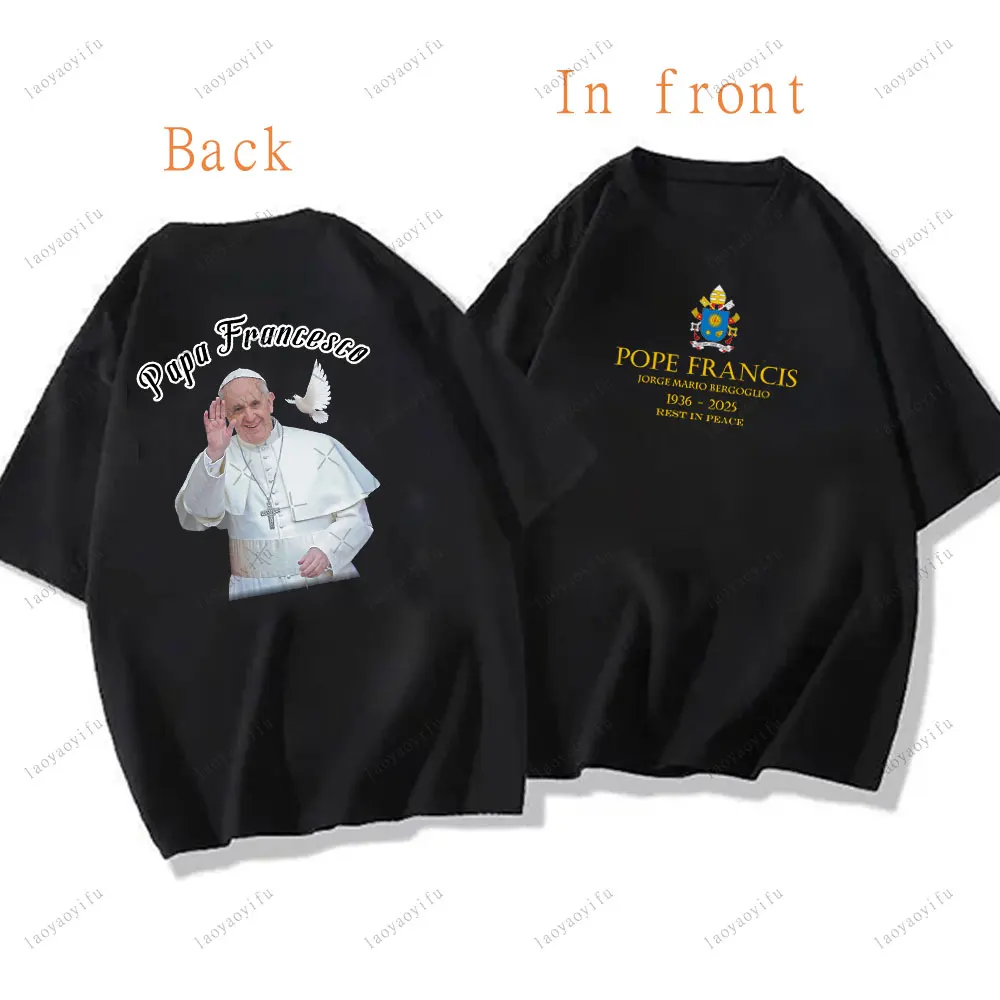 Camiseta Pope John Paul II, camiseta gráfica de San Católico, Camisetas holgadas Harajuku transpirables de verano Unisex