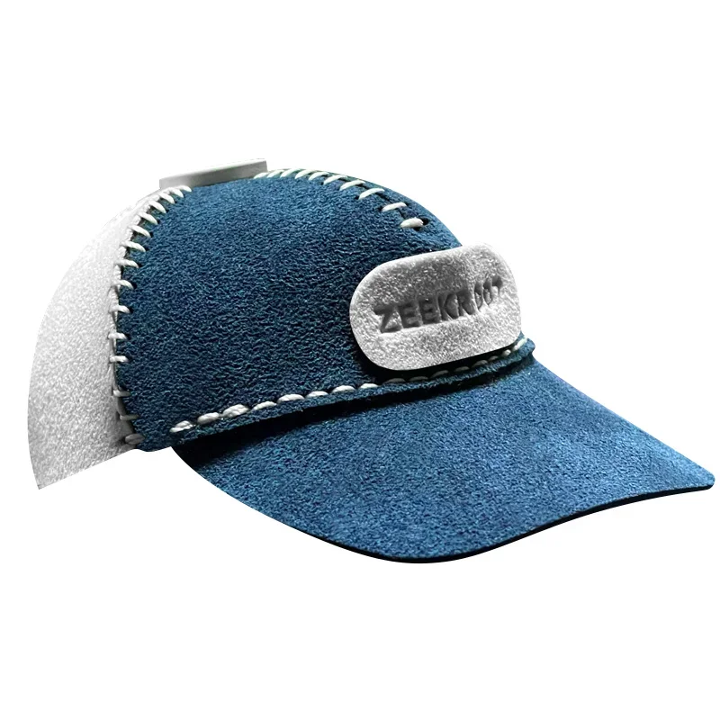 ل ZEEKR 007 أداة السيارة القرن قبعة الزخرفية تعديل الكانتارا الجلد المدبوغ اكسسوارات السيارات الداخلية #6