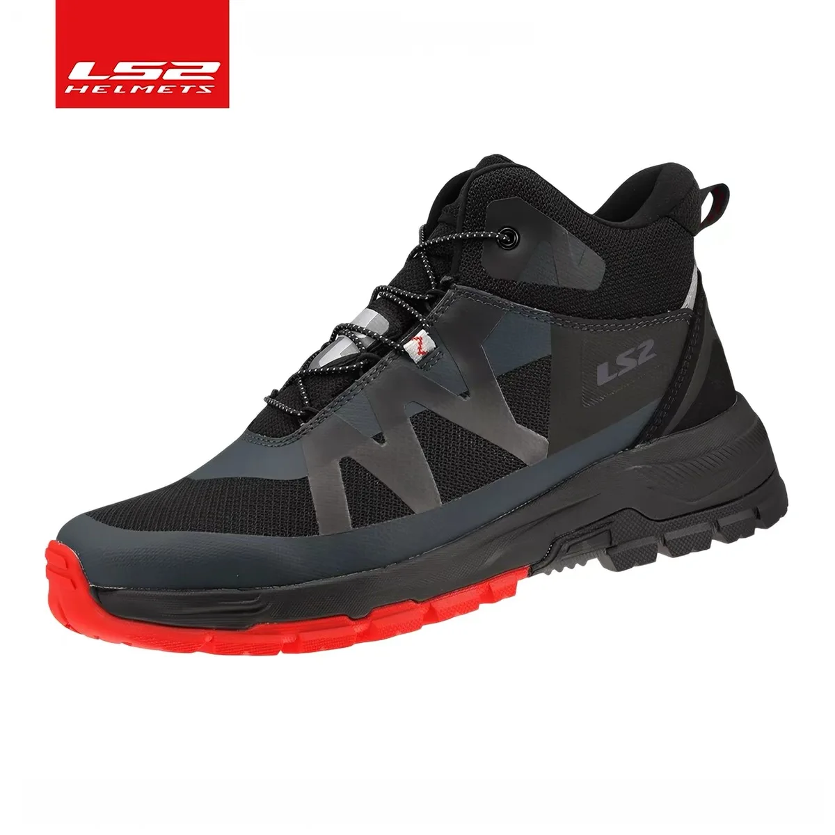 LS2 MBW017 Motorcycle Riding Shoes Men Breathable Anti-slip Motorbike Boots Wear-resistant Off-road Racing Protective Sneakers