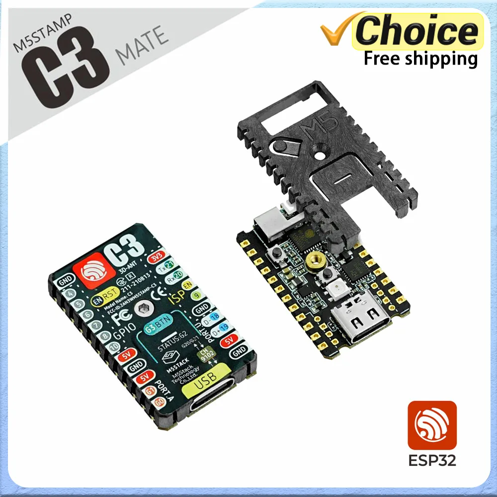 M5Stack Stamp ESP32 C3 Mate with Pin Headers development board  WiFi Bluetooth IoT development core board