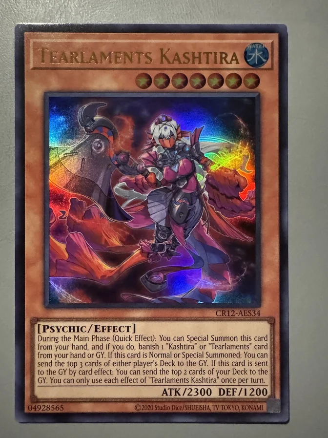 Yugioh KONAMI Duel Monsters CR12-AES34 Tearlaments Kashtira Ultra Asian English Collection Mint Card