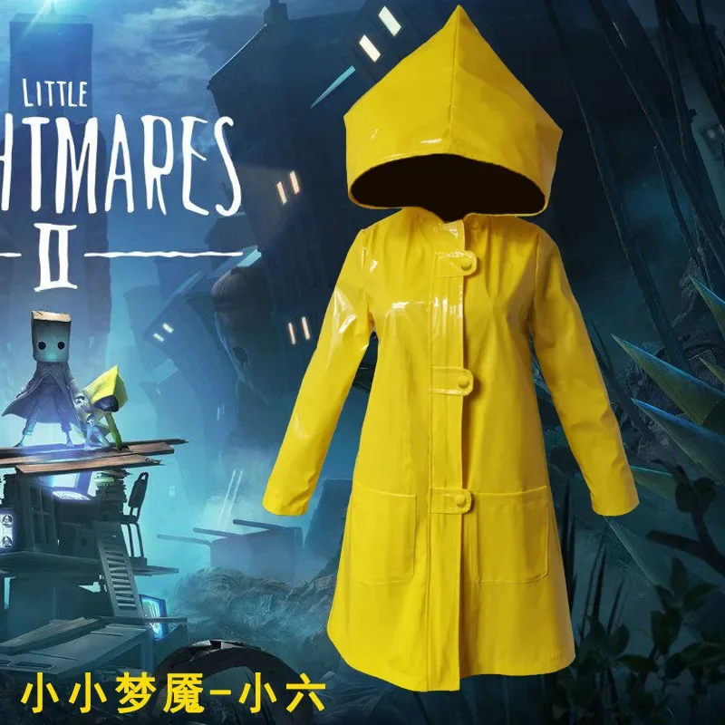 

Halloween Cospaly Costume Anime Little Nightmares Six Cosplay Little Nightmare Hungry Kids Props Unisex Halloween Carnival Party