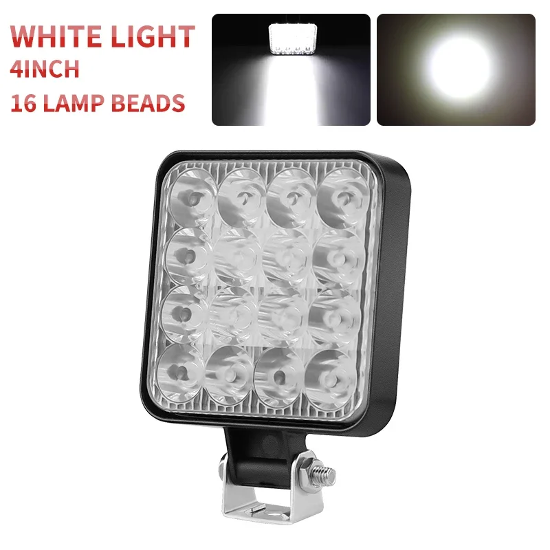 Auto LED Bar Arbeitsscheinwerfer Mini Quadratische Arbeitsleuchte 12V 24v 48W Auto Licht Nebelscheinwerfer Off Road für ATV SUV Scheinwerfer