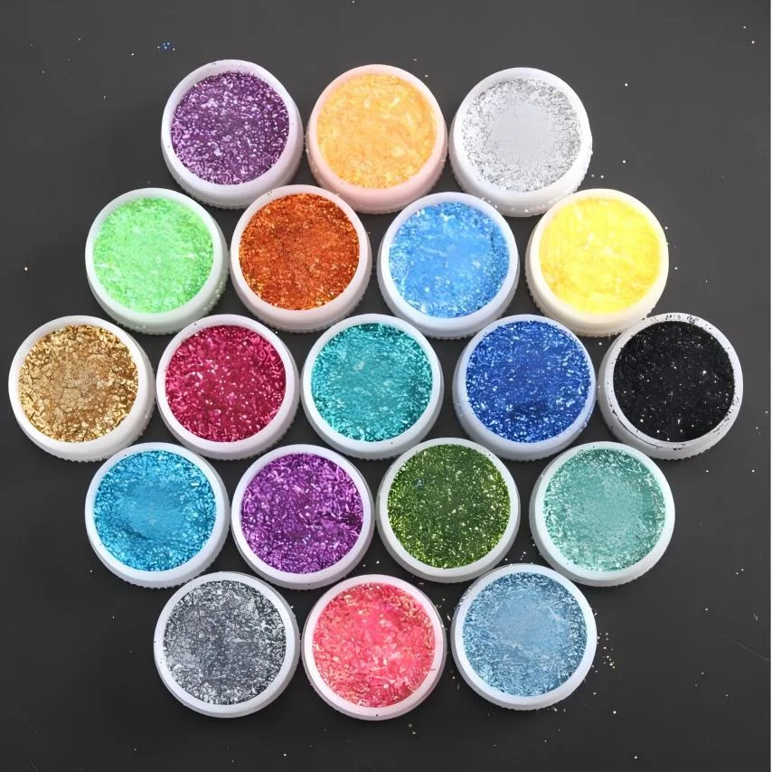 Set glitter da 32 colori, polvere glitter in resina ultrafine, varie polveri glitter per unghie, artigianato in vetro glitterato natalizio sparso