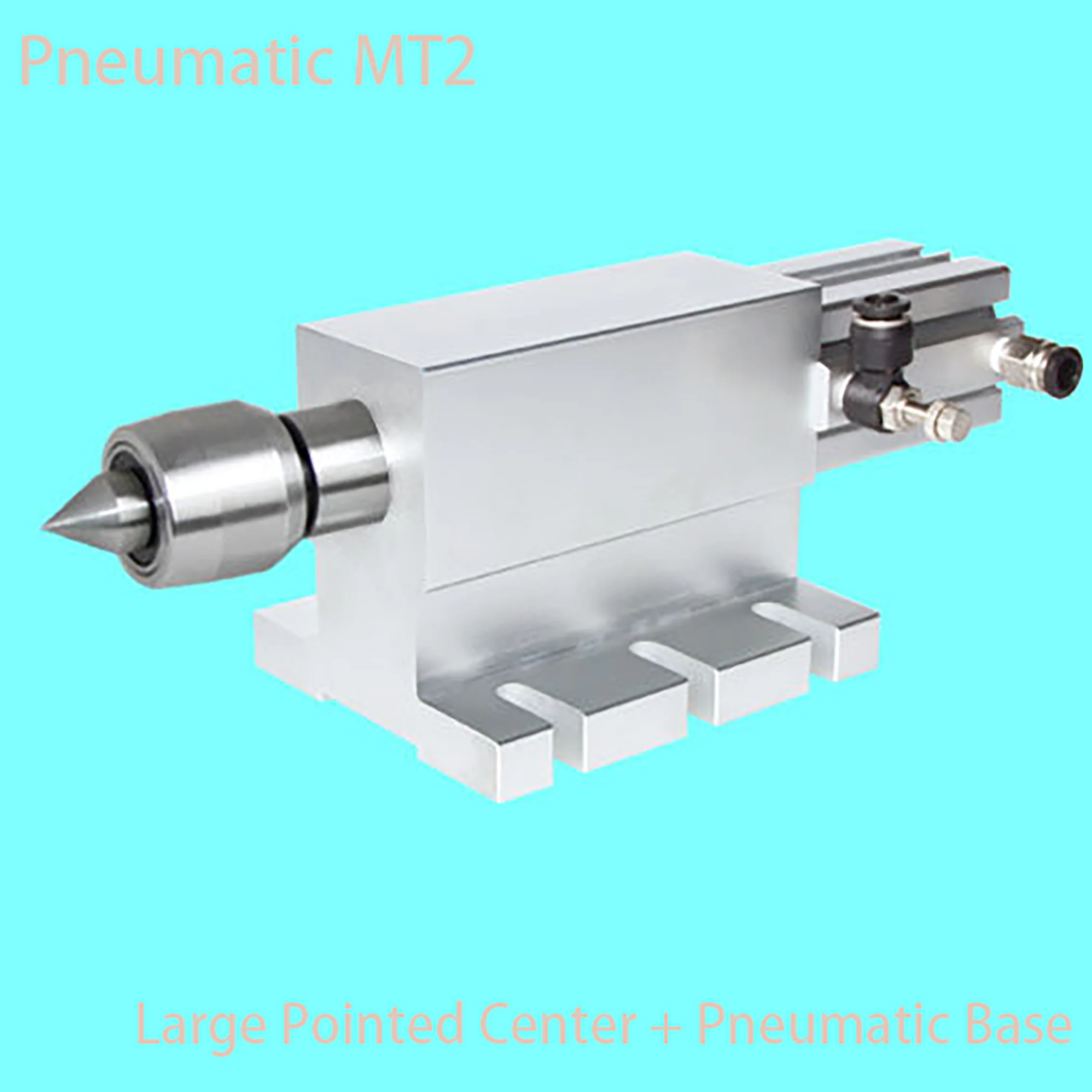 Pneumatic Tailstock MT2 Morse Taper 2 Center Height 65mm Live Center for CNC Router Engraving Machine 4th Axis Lathe Tool
