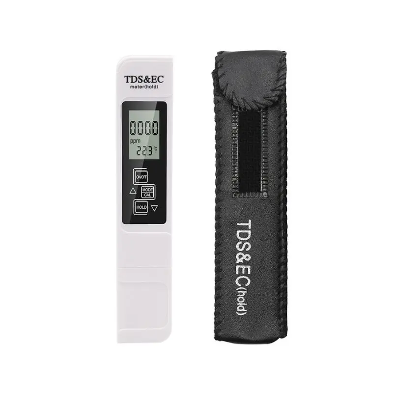 Penna per test della qualità dell'acqua TDS Penna per test della conducibilità del misuratore EC Celsius Fahrenheit temperatura tre in uno test dell'acqua potabile