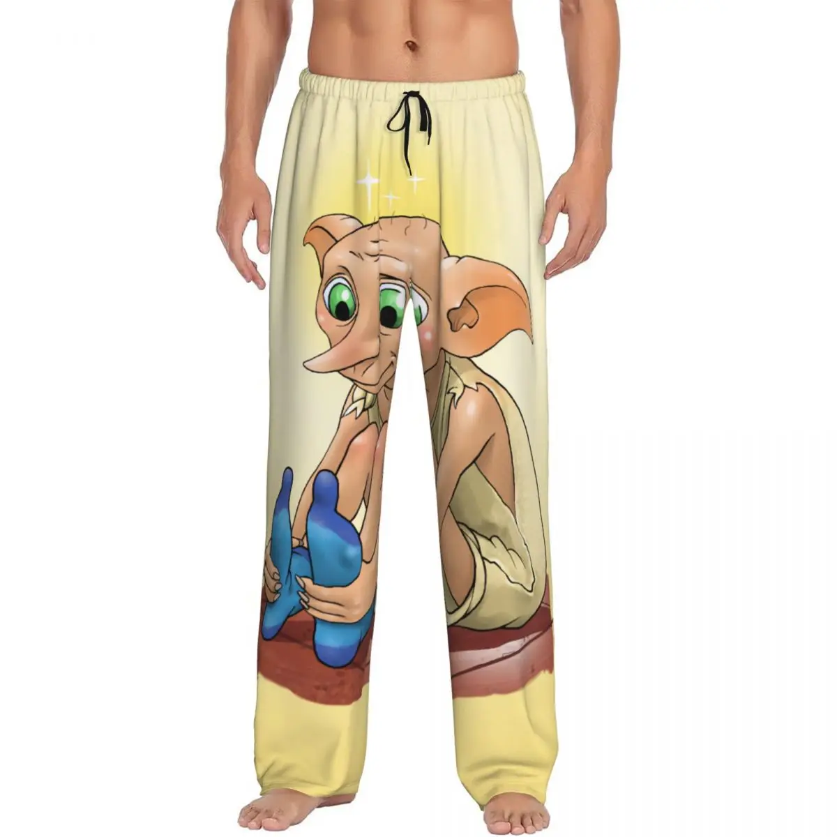 

Custom Dobby-Halloween Pajama Pants Men Magic Movie Lounge Sleep Stretch Sleepwear Bottoms with Pockets