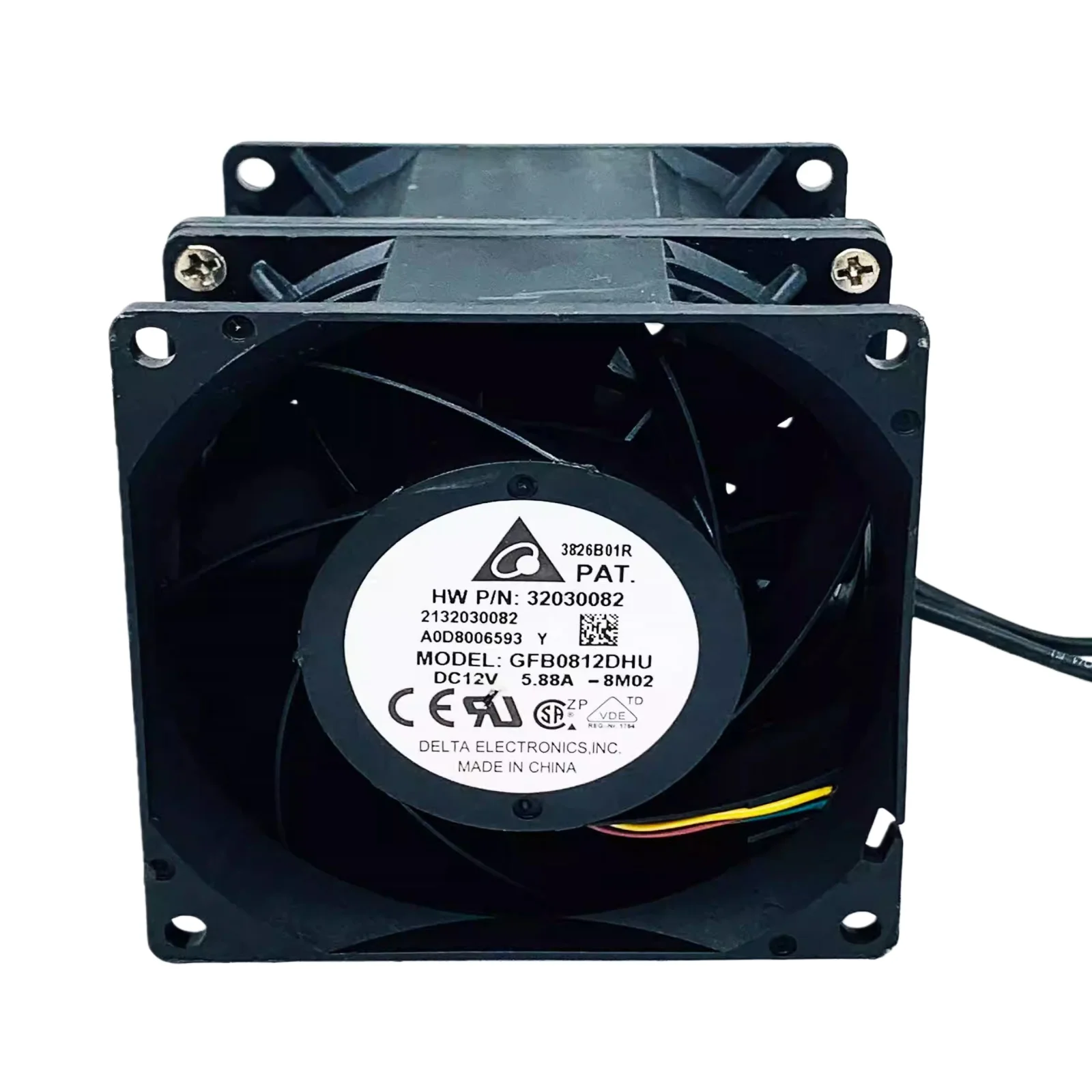 Per Delta GFB0812DHU 80mm 12V 5.88A Ventola turbo con doppio cuscinetto a sfere ad alta velocità 8090 PWM Ventola di raffreddamento industriale