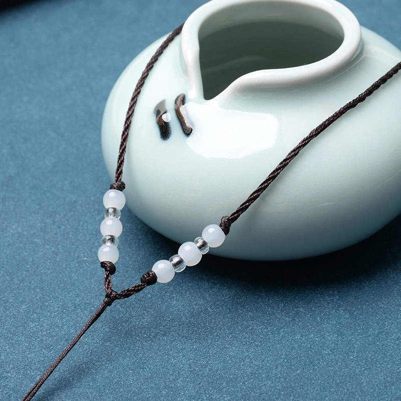 20 قطعة قابل للتعديل حبل المختنق للجنسين بوهو سلسلة بدلاية قلادة ل العقيق الخرز الأحجار الكريمة والمجوهرات