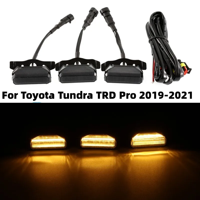 

3 шт./комплект, автомобильная Передняя решетка для Toyota Tundra TRD Pro 2019-2021