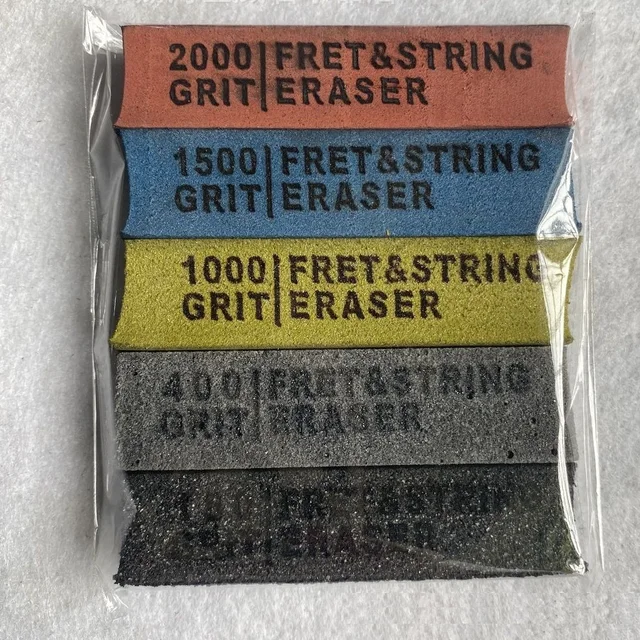 1 SZTUK Gumki do polerowania progów gitarowych Gumka ścierna do drutu progowego 180 i 400 i 1000 i 2000 Ziarnistość do narzędzia do konserwacji gitary