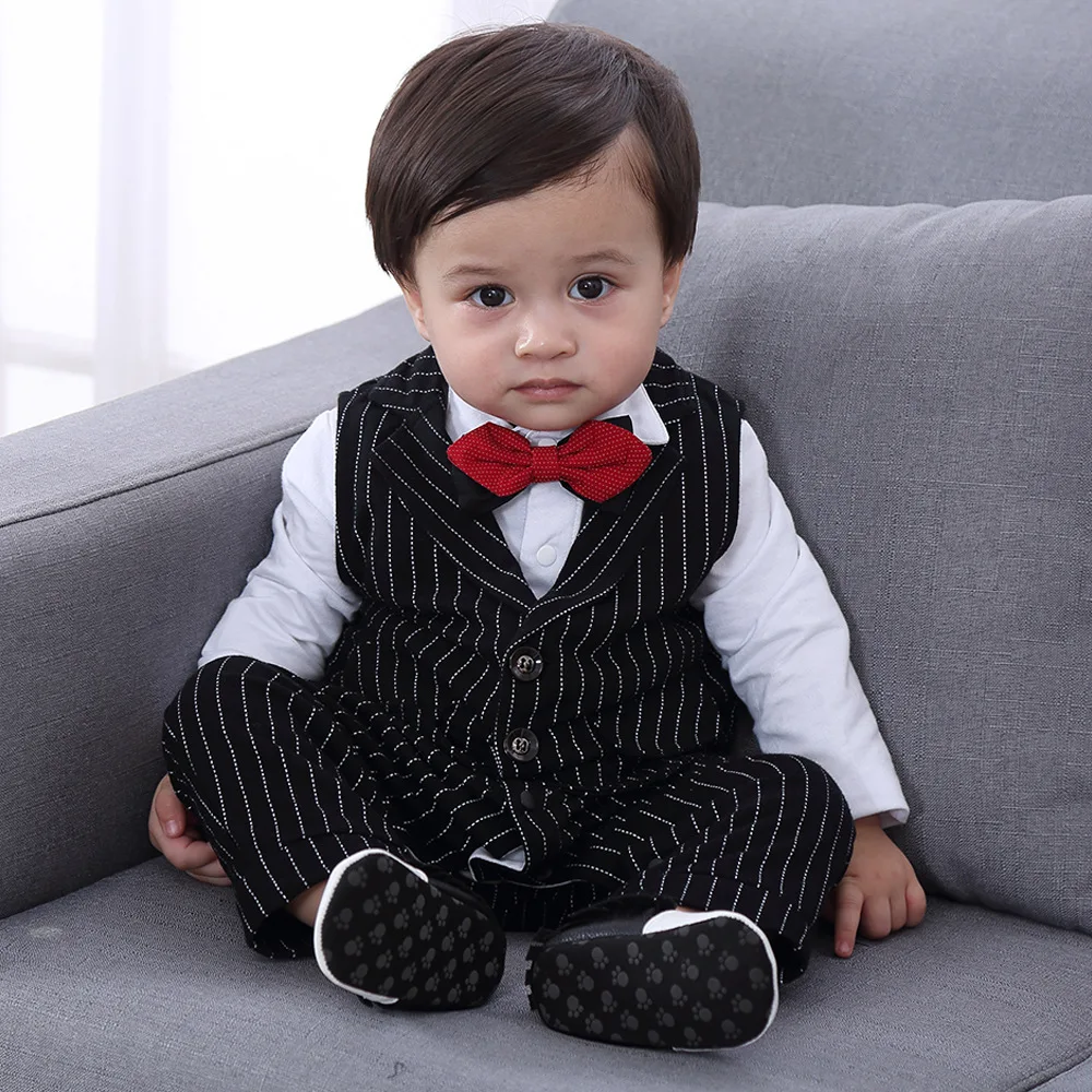 

Baby Boys Gentleman Outfits Suits Clothing Spring and Autumn Summer Children Jacket Romper 2PCS Suit Boutique Kids Clothing