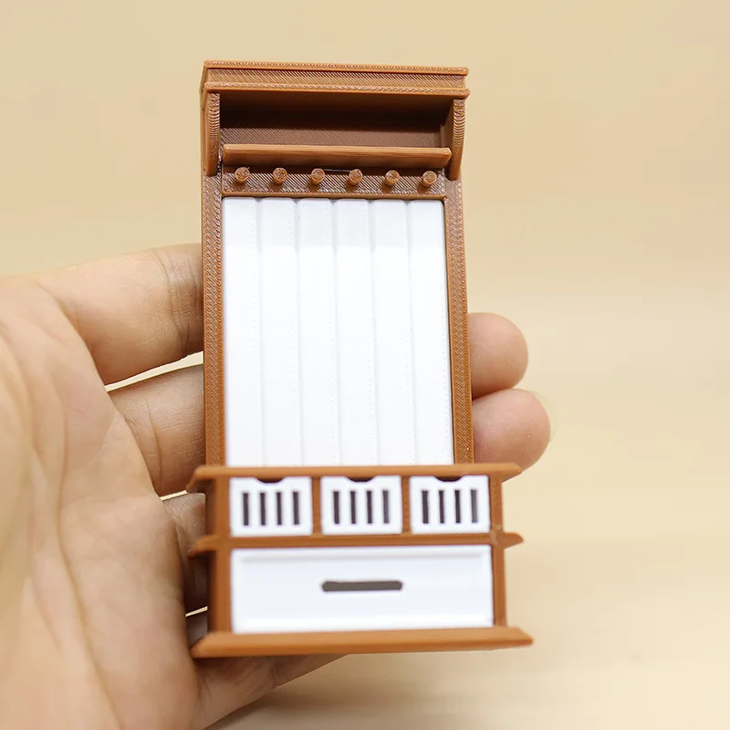 Dollhouse Mini Wardrobe Coat Cabinet Model Realistic Furniture Hallway Coat Rack Miniature Scene Table Decor Doll Accessories