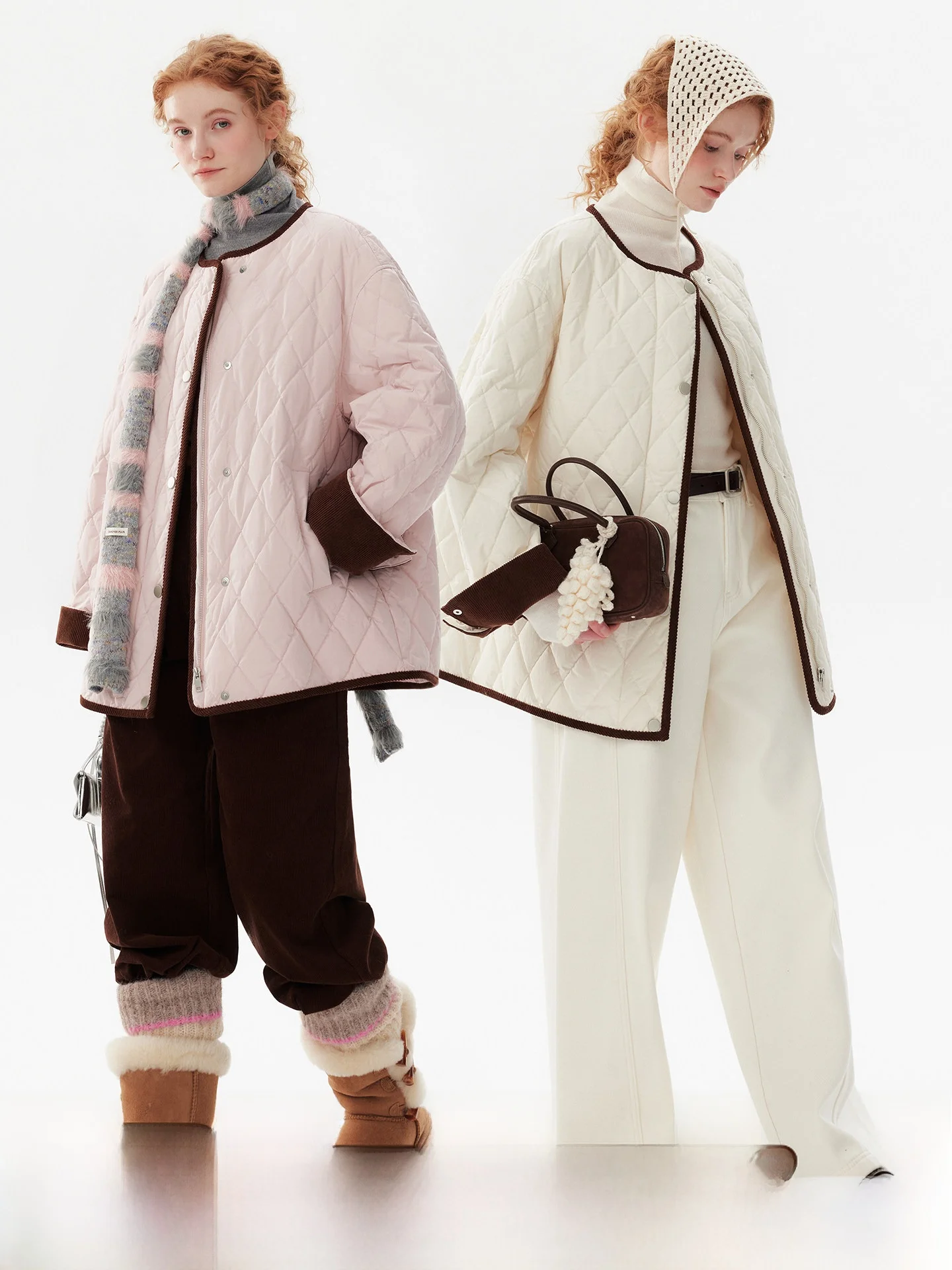 

Lightweight Corduroy Patchwork down Jaet 90% Du down Svel plus Casual Sle Women's Faion Winter Coat