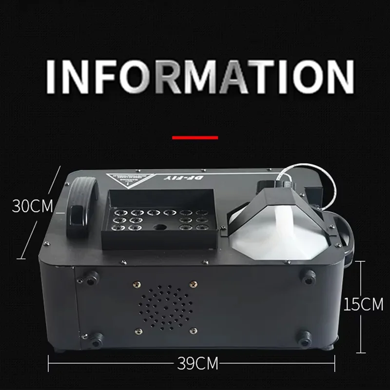Vertical Spray Stage Smoke Fog Machine Built-in RGB LED Lights DMX Remote Control Haze Maker For Wedding Party Disco Club Dance