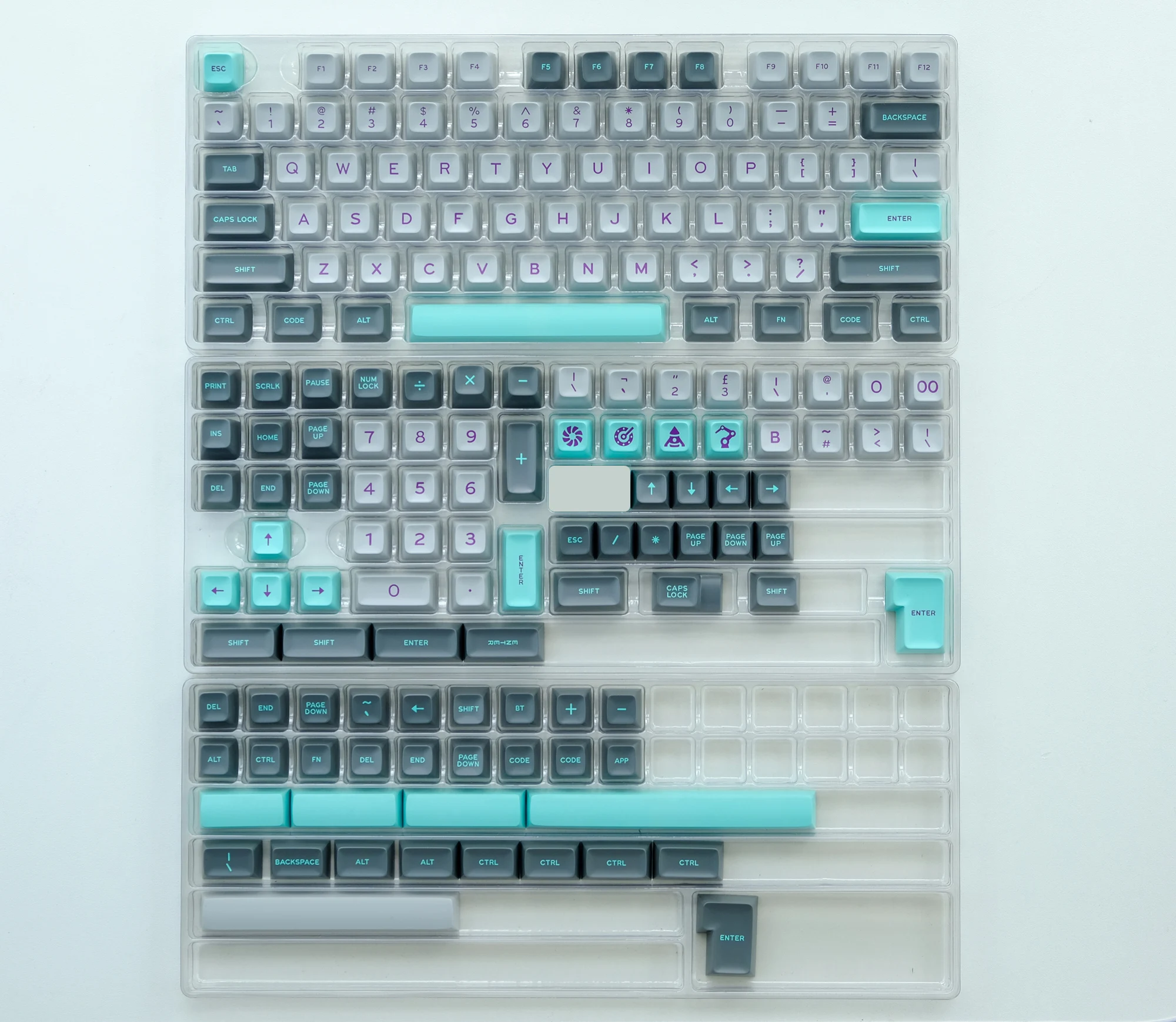 Imagem -06 - Doubleshot Abs Keycap para Teclado Interruptor mx Fusível Hiper Perfil SA 169 Chaves