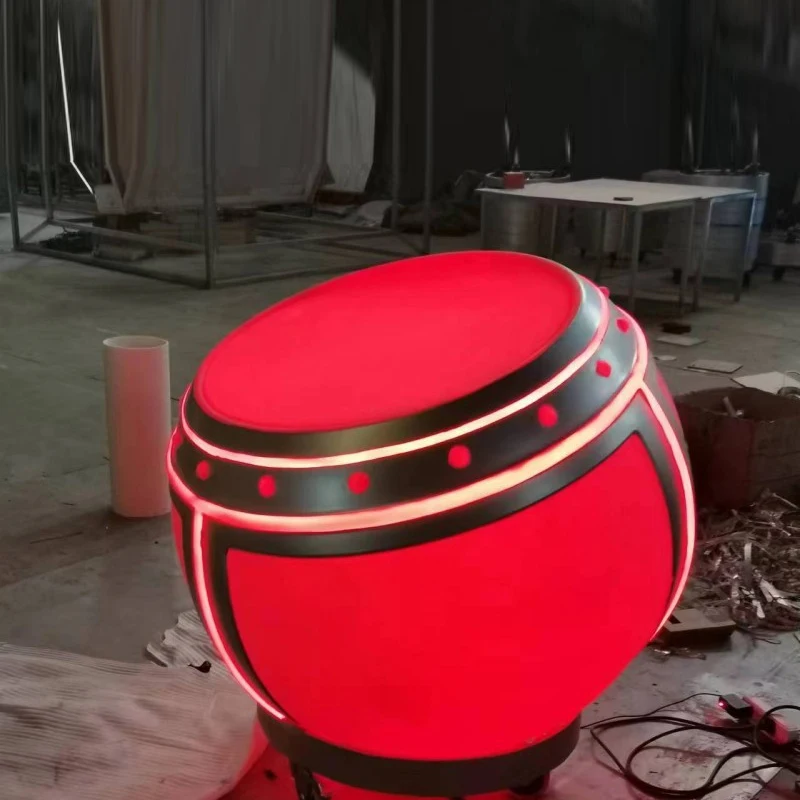 

LED Light Wave Drum Ball For Events 100*90cm Rotational Molding Decoration Lamp With Transformer Wiring Connection Glowing Ball