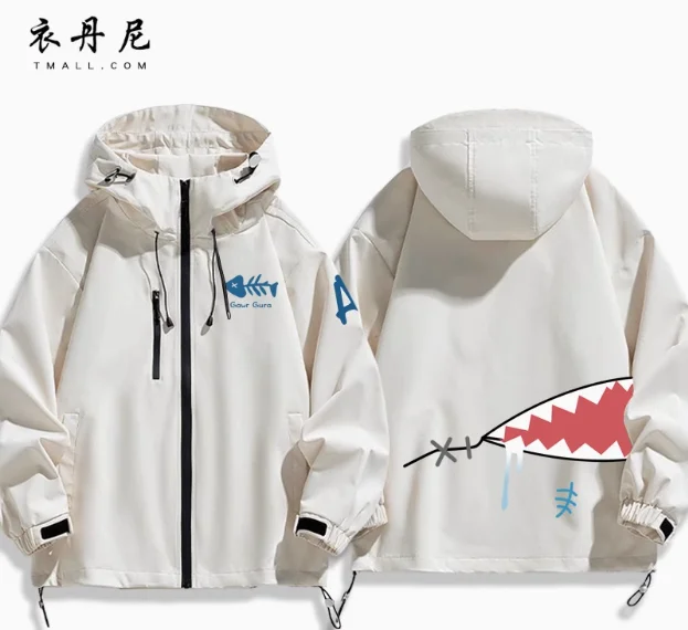 

Anime hololive Gawr Gura Hooded Outdoor Jackets Cosplay Autumn Winter student Men Women Coat Jacket Tops