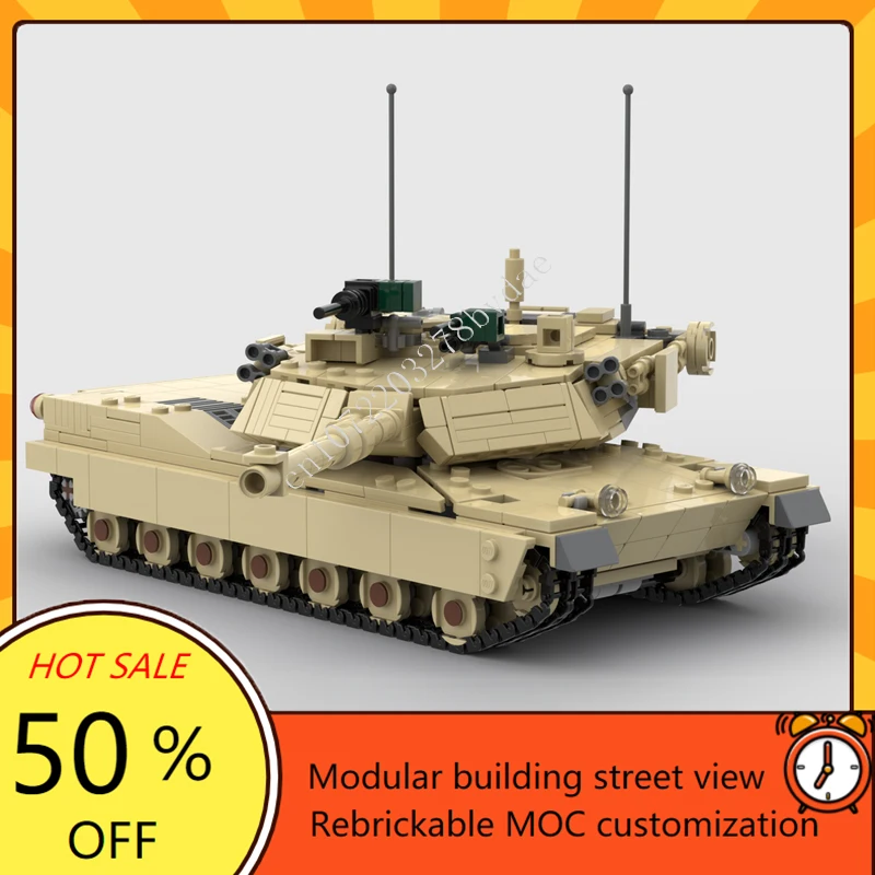 1170 Uds. MOC WW2 serie militar leopardo 2A5 destructor modelo de coche blindado rompecabezas personalizados DIY montaje juguetes de Navidad para niños regalo
