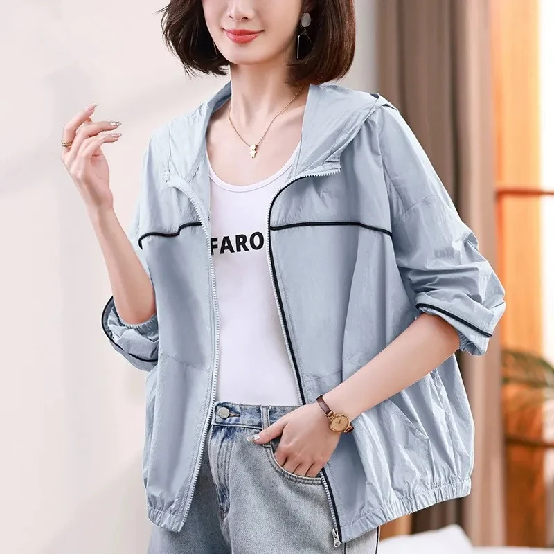 

Super Fairy Sun Protection Clothing Jacket Women's Summer 2025New Short Outwear Baseball Uniform Thin Sunscreens Coat Ladies Top