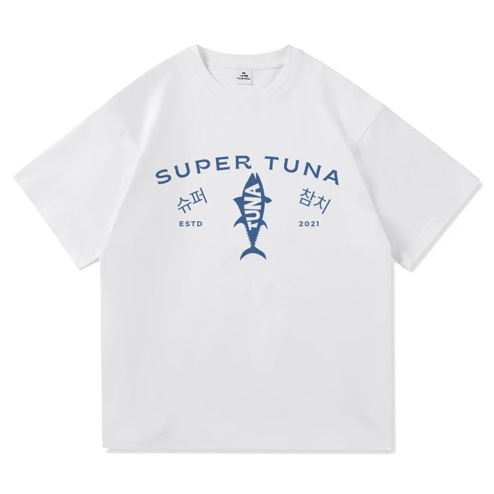 Jin Super Thunfisch T Shirt Kawaii Retro Mode Männer/frauen Kleidung Harajuku Hohe Qualität Tops Baumwolle Kleidung Tage geschenke T-shirts