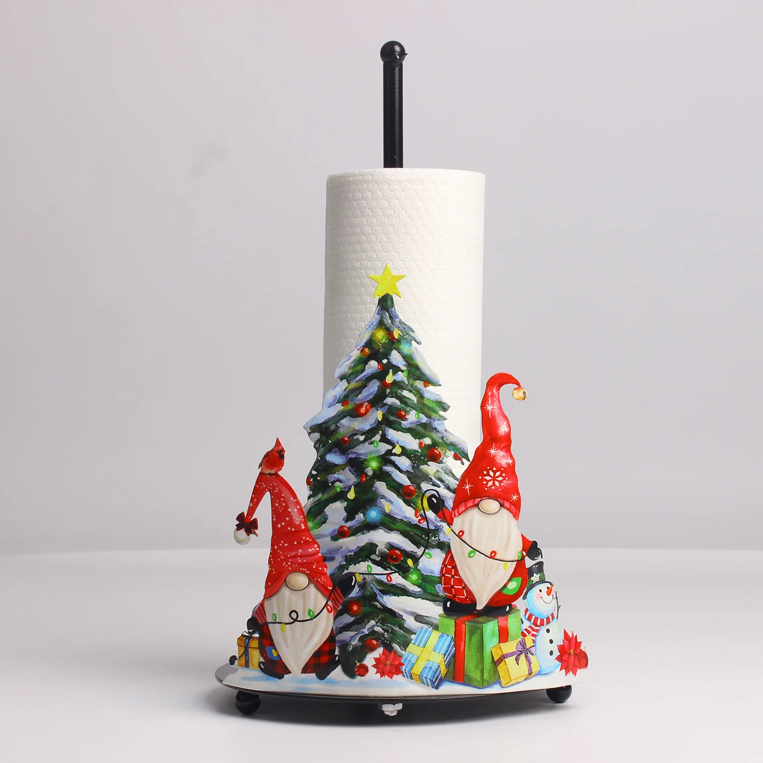 

Держатель для бумажных полотенец из кованого железа с подсолнухом - декоративный кухонный аксессуар в форме бабочки, вертикальный держатель для хранения рулонов полотенец