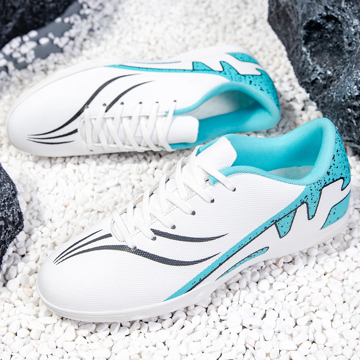 Profesjonalne męskie buty piłkarskie TF złamany gwóźdź krótkie paznokcie buty sportowe na świeżym powietrzu sztuczna murawa antypoślizgowe buty
