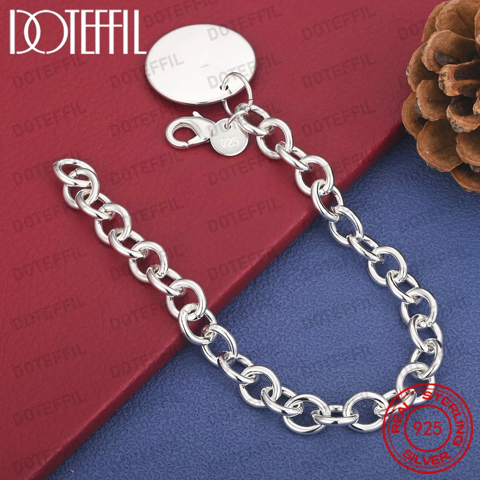 Exquisites rundes Armband aus 925er Sterlingsilber für Damen, Hochzeitsgeschenk, Party-Schmuckzubehör