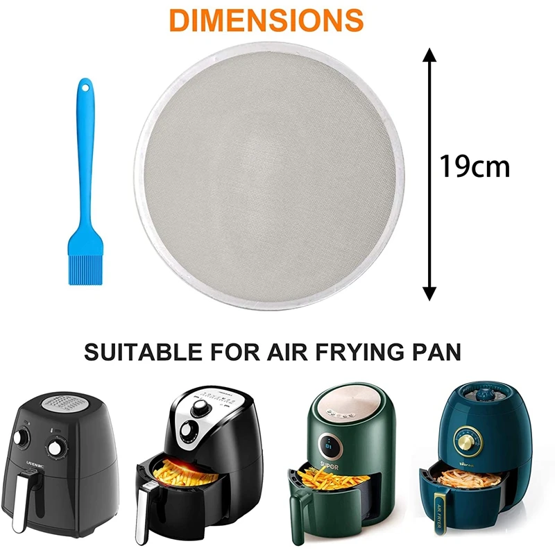 Écran anti-éclaboussures de graisse pour friteuse à air, maille fine antiarina, filet anti-éclaboussures d'huile, filet anti-éclaboussures d'huile chaude 19cm
