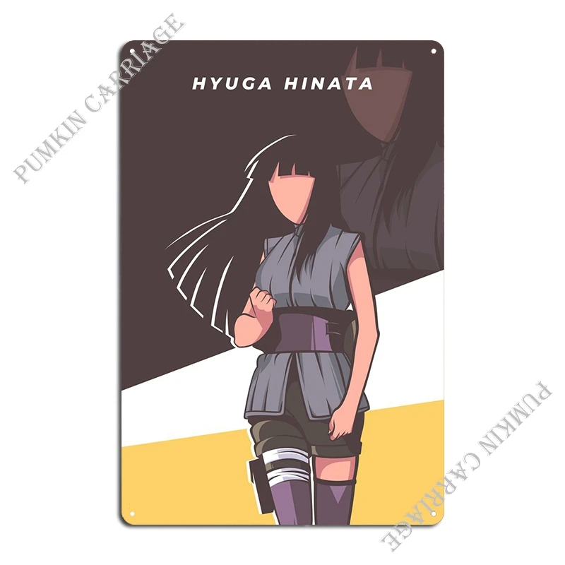 Hyuga Hinata Vexel Art Metal Plaque Poster Retro Garage Decoration Wall Decor Sign Tin Sign Poster