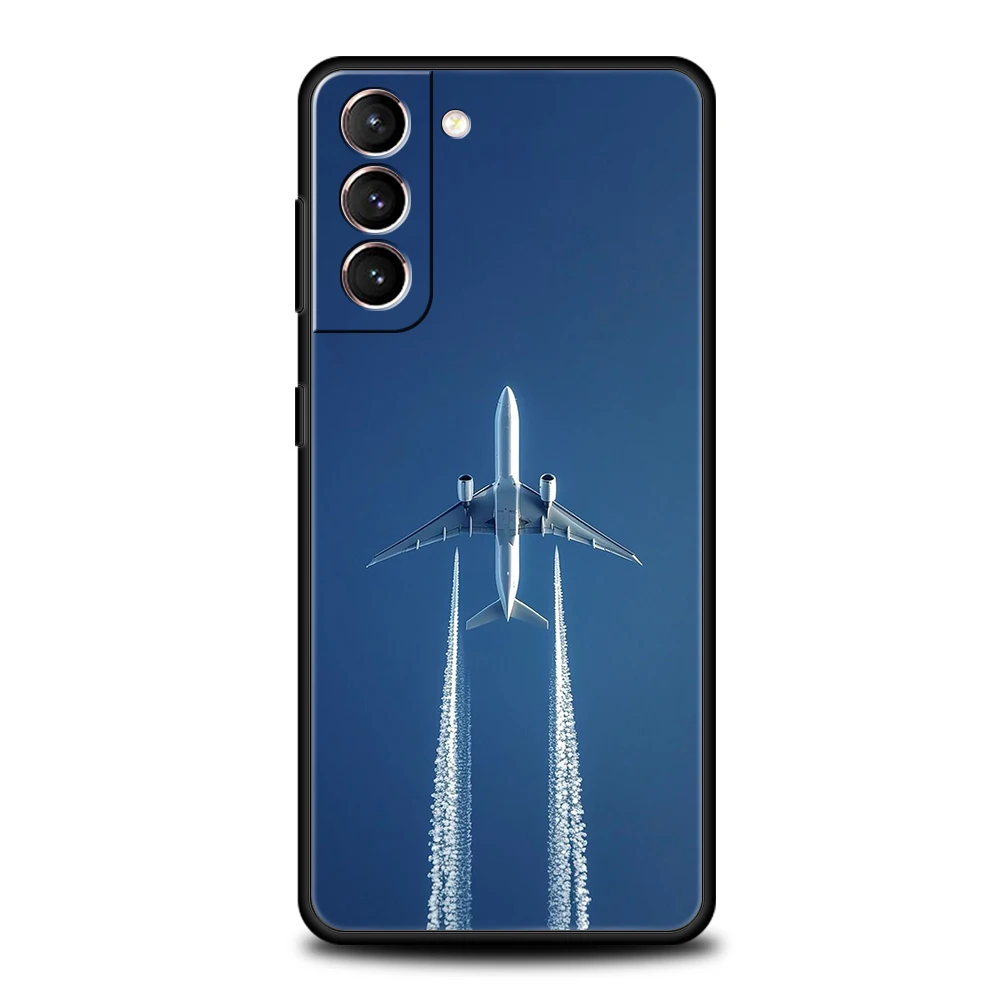 Крутой чехол для телефона с самолетом для Samsung Galaxy S25 Edge S24 S23 S22 Ultra S20 S21 FE 5G S10 S9 Plus S10E Soft Cover