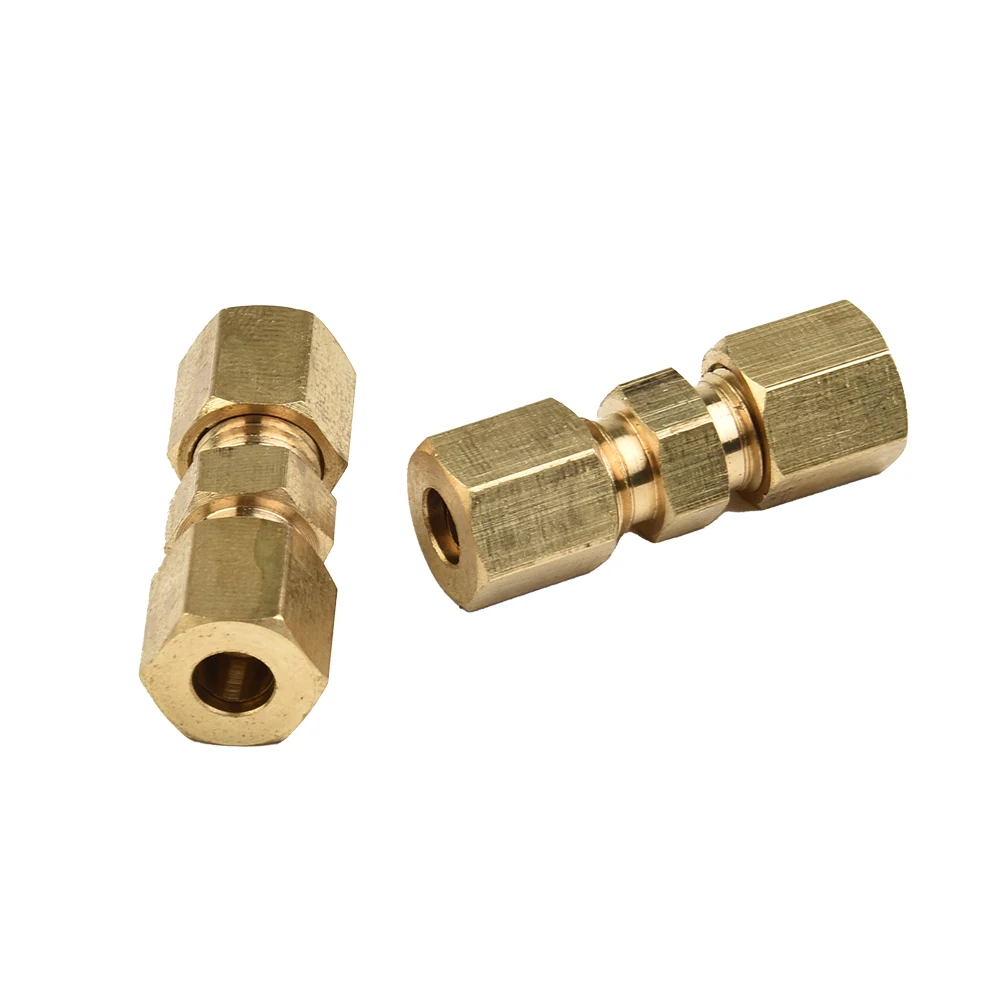 10Pcs Brake Lines Pipe Brass Connector For Brake Line Without Flaring 4.75mm 3/16\